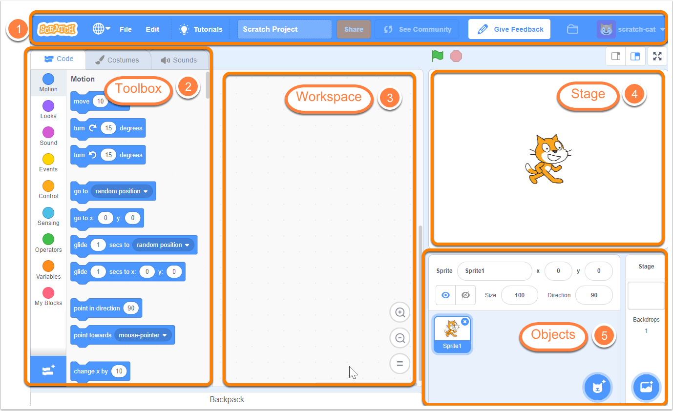 Scratch 3.0 Editor Teaching Forward