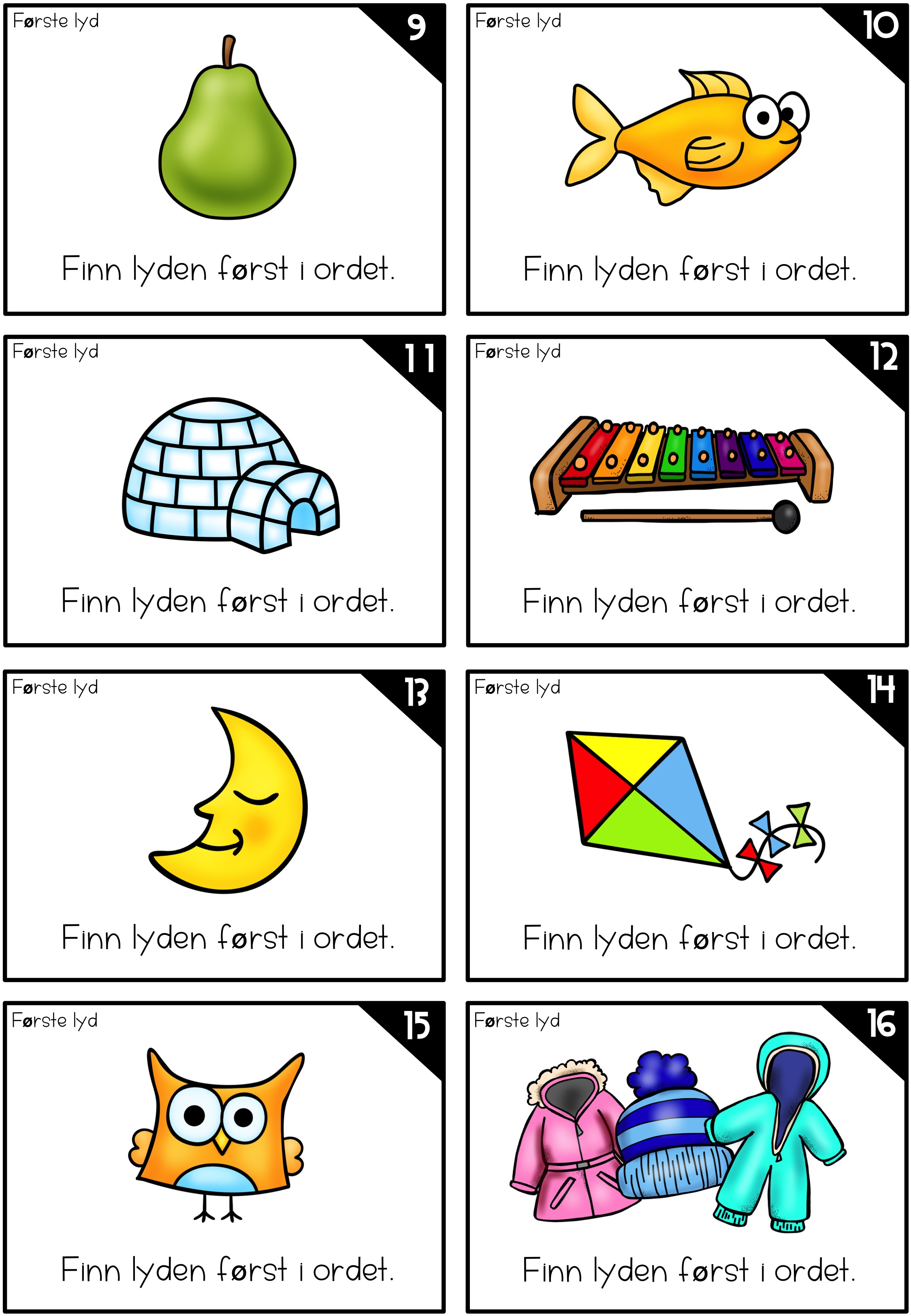 Lek med språket 1 oppgavekort Teaching Funtastic