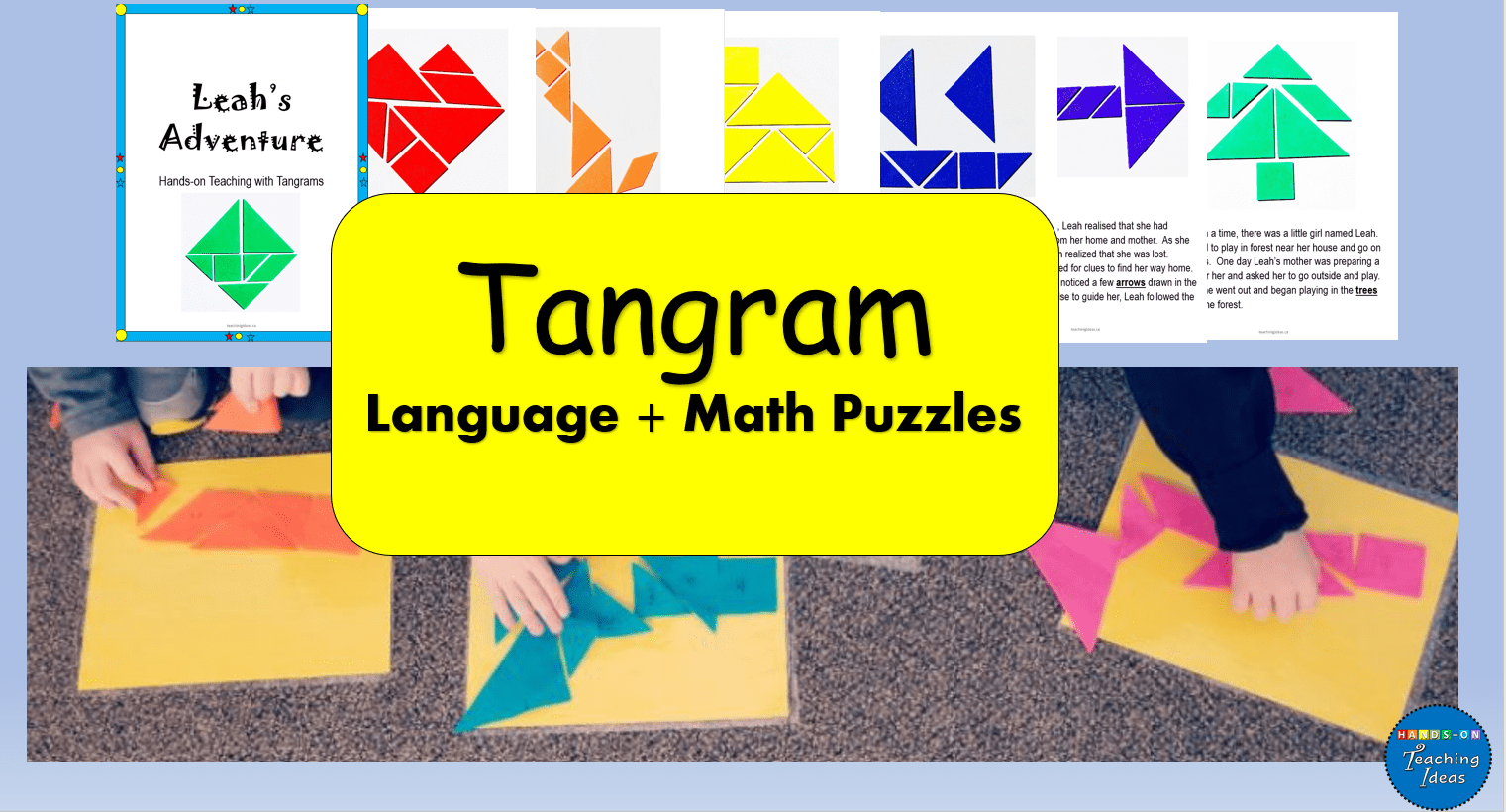 Tangram Math + Language HandsOn Teaching Ideas Kindergarten Adventures