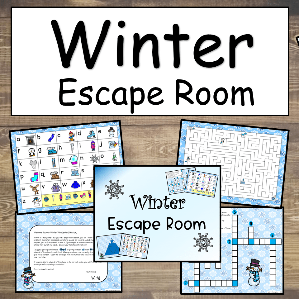 Winter Escape Room Game/Puzzle HandsOn Teaching Ideas