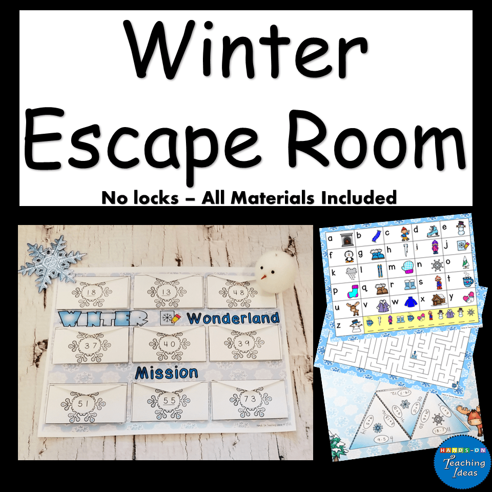 Winter Escape Room Game/Puzzle HandsOn Teaching Ideas