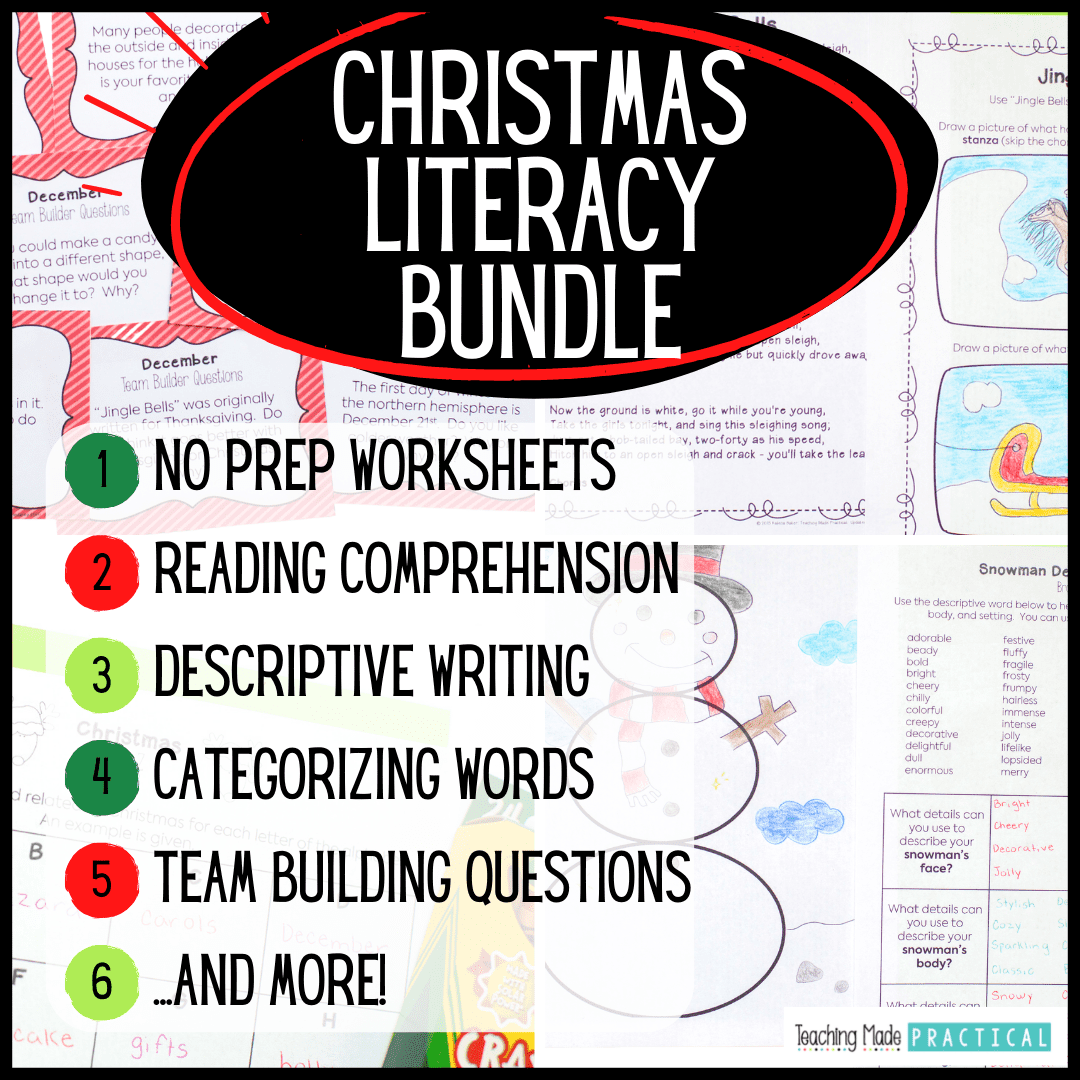 Free Christmas Activities for Math and Reading Teaching Made Practical