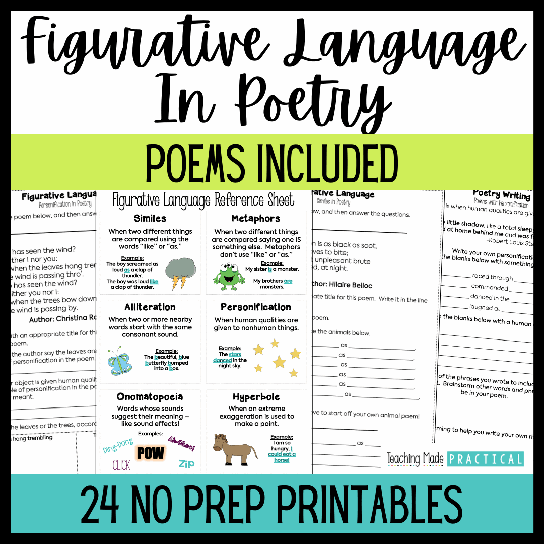 7 Examples of Figurative Language in Poetry - Teaching Made Practical