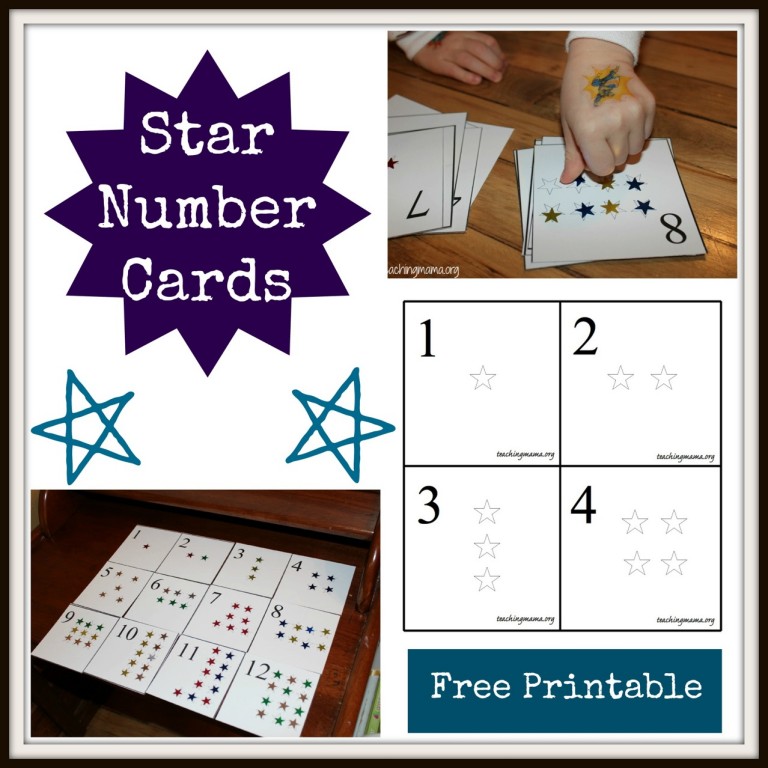 Star Number Cards Teaching Mama
