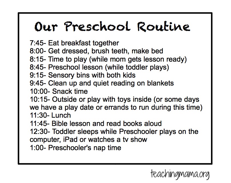 Preschool Planning Sheet {FREE Printable} Teaching Mama