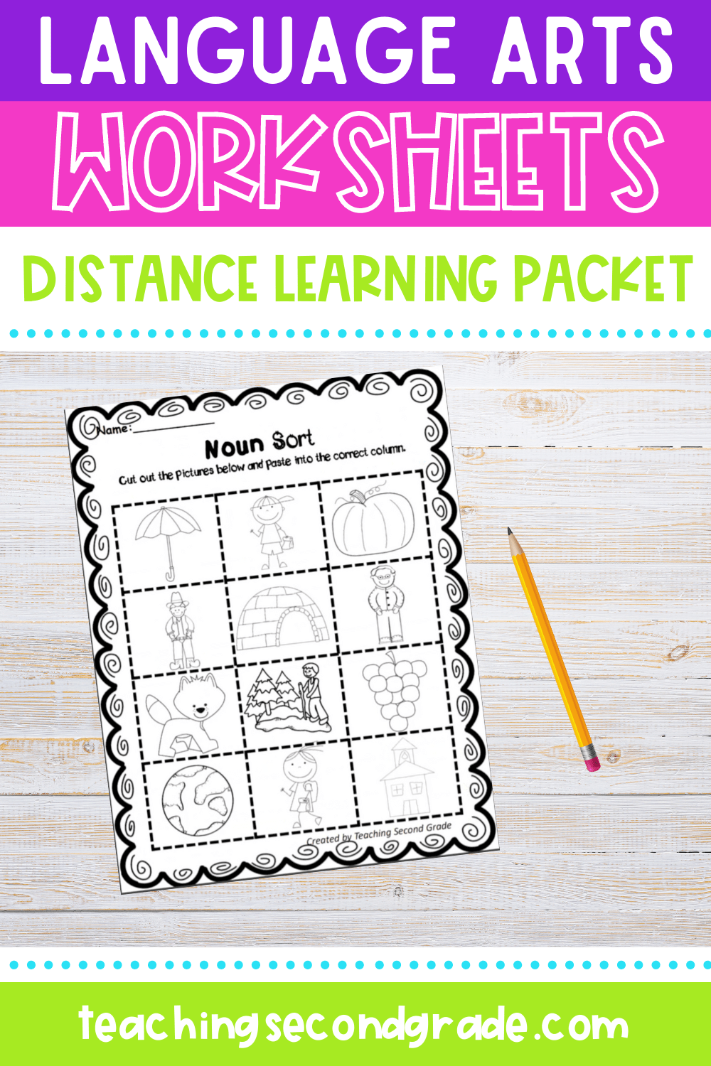 second grade language arts packets