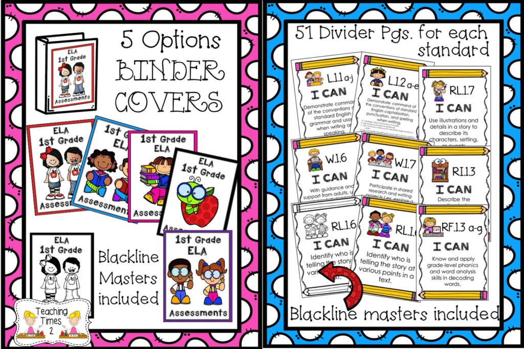 First Grade Common Core ELA Assessments Teaching Times 2