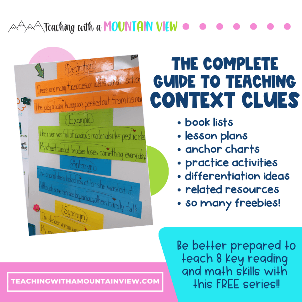 The Complete Guide to Context Clues Lessons Teaching with a Mountain View