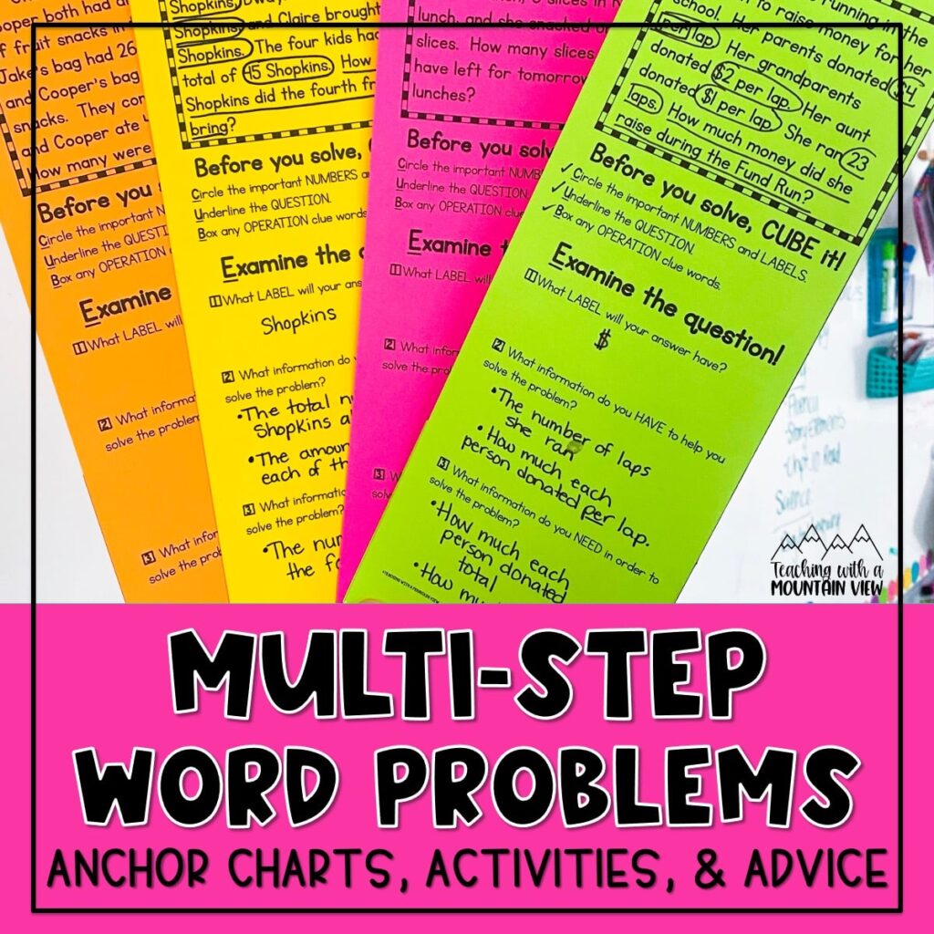 Multi-Step Word Problems Mastery - Teaching with a Mountain View