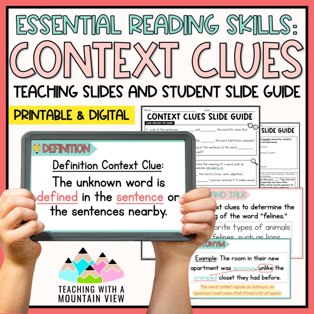 Context Clues Reading Lesson Slideshow and Lessons Teaching with a