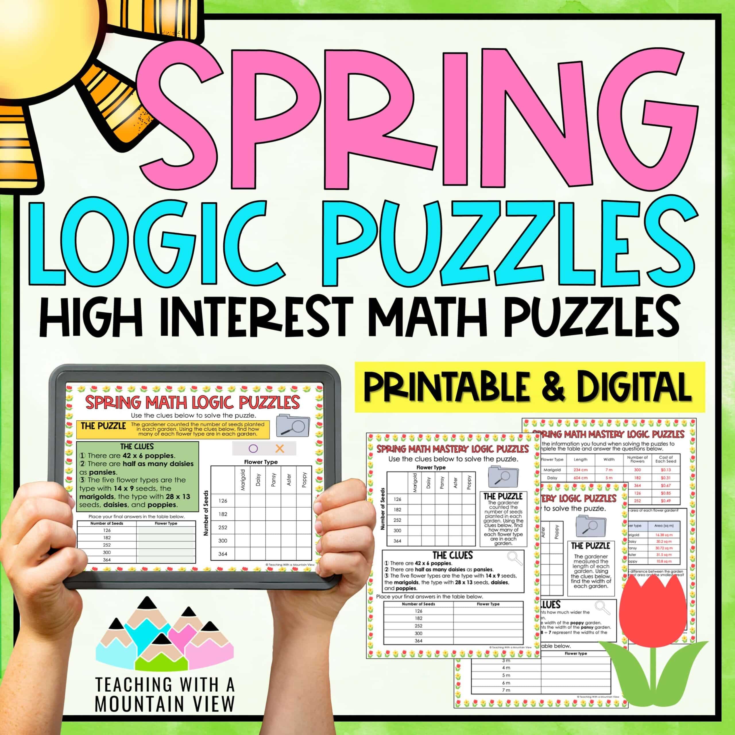 End of the Year Math Logic Puzzles Activities for Critical Thinking Enrichment Teaching with a Mountain View End of the Year Math Logic Puzzles Activities for Critical Thinking Enrichment Teaching with a Mountain View