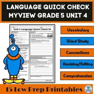 4 Awesome MyView Literacy Resources For Grade 5 Unit 4, Take A Tour