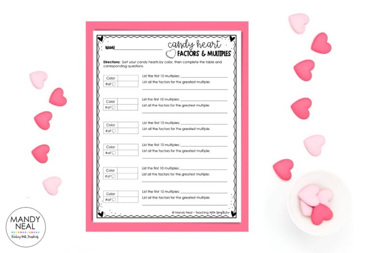 9 Easy Candy Heart Math Activities for Valentine's Day Mandy Neal