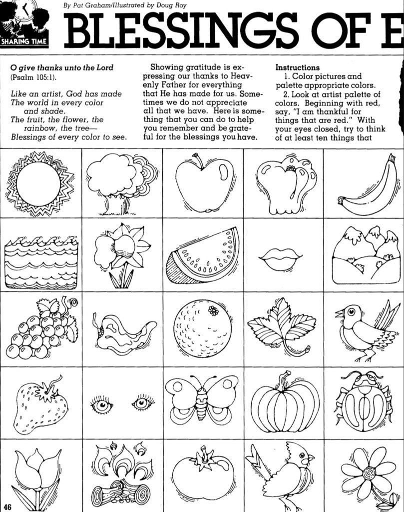 Blessings & Gratitude Activities & Games Teaching Children the Gospel