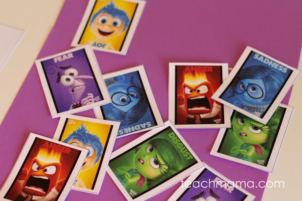 talk with kids about emotions: 'inside out' mini-book and card game ...