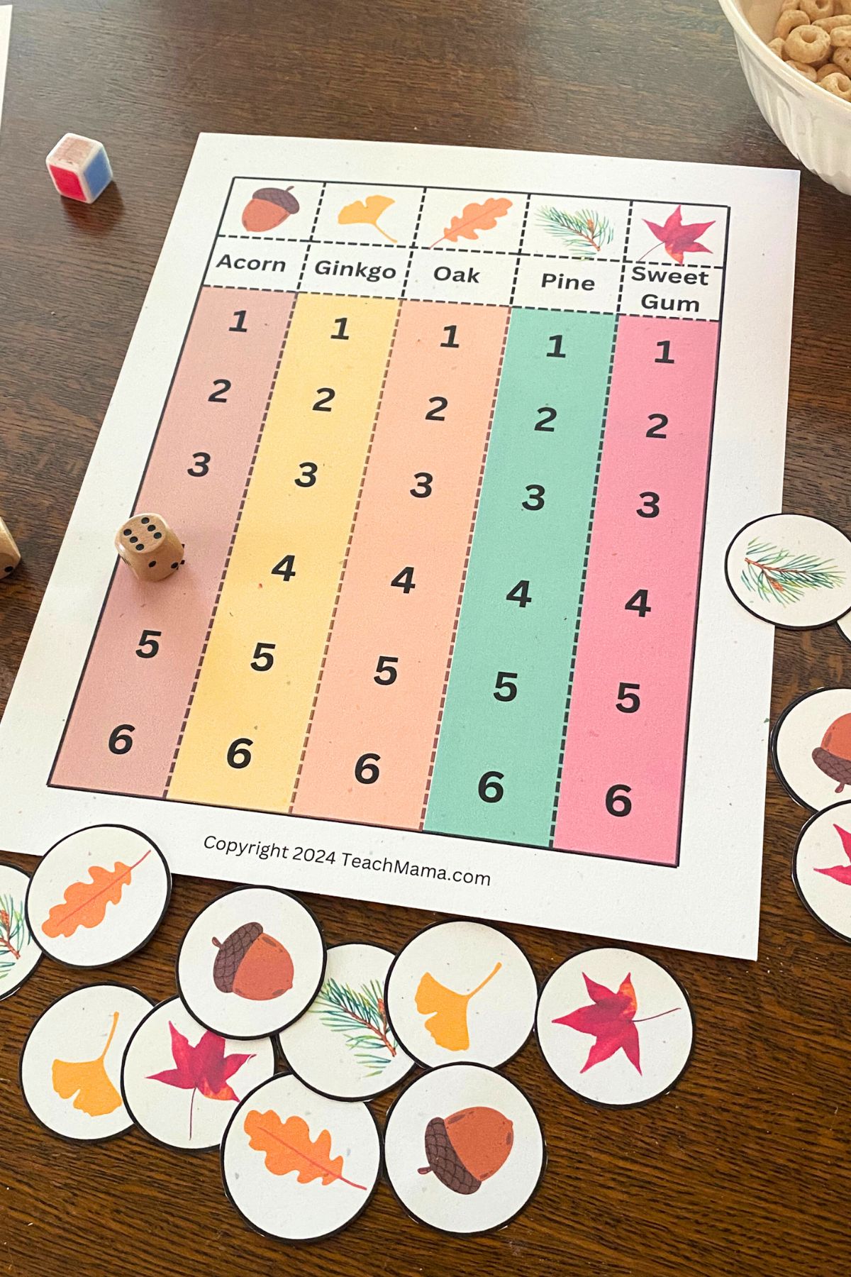 Fun Fall Leaves Math Grid Games - Teach Mama