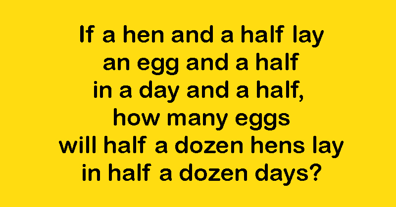 Can You Solve This Egg Riddle?