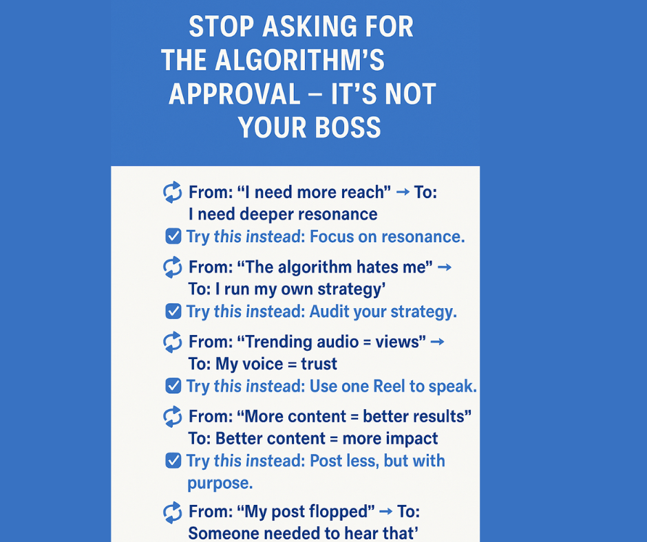 Stop Asking for the Approval of the Algorithm Teach me social