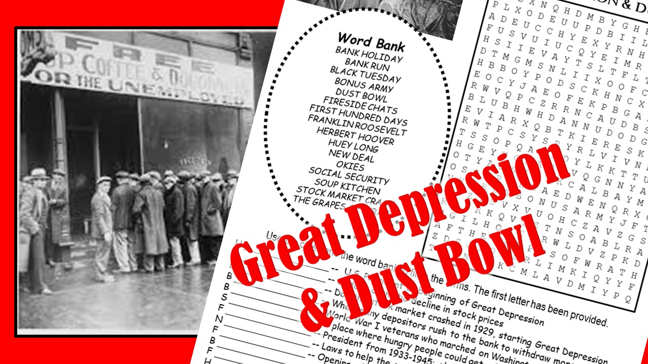Great Depression & Dust Bowl Review Puzzle (Free Download