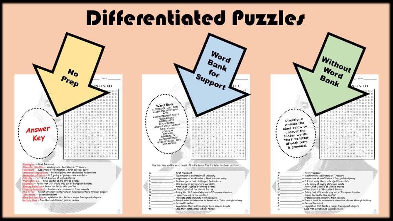 The Constitution Tested Word Puzzle (Free Download) Teach 'n Thrive