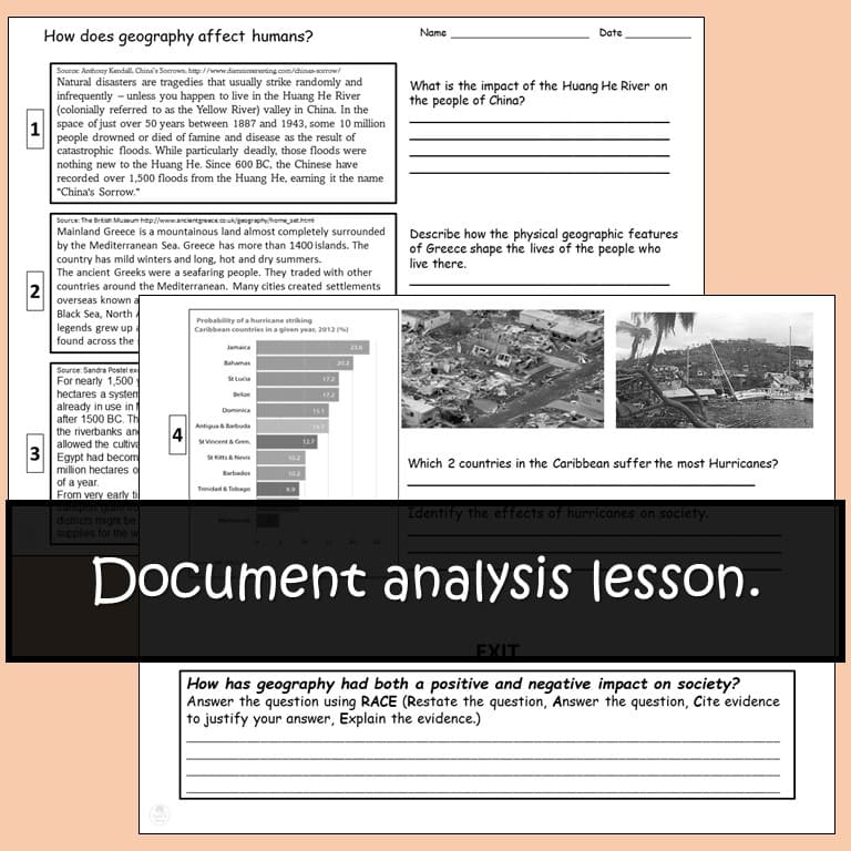 Geography How Do Humans Adapt to Their Environment? Document Analysis