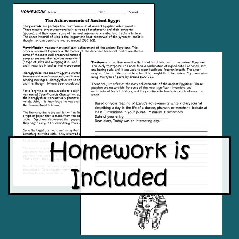 Achievements of Ancient Egypt Document Analysis Lesson