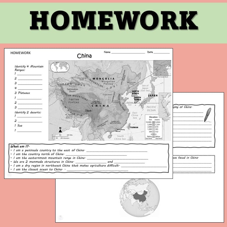 Geography of Ancient China Stations Lesson with DocumentBased
