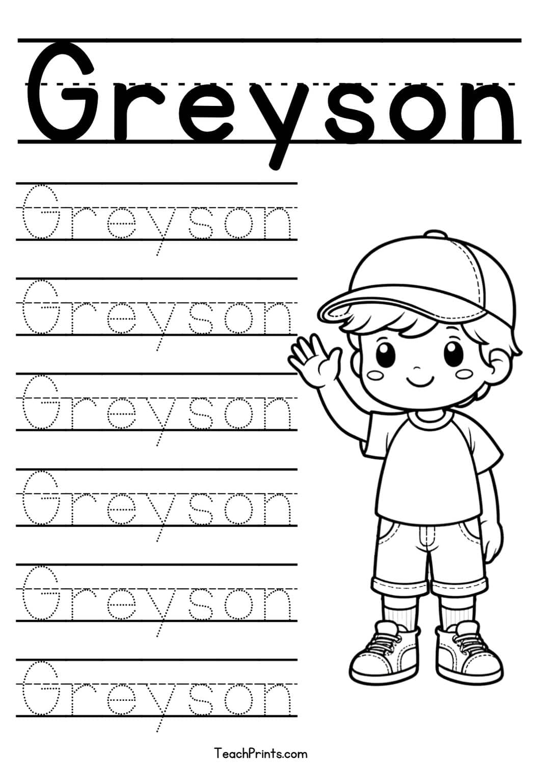 G Name Tracing Worksheets 28 Names (Free & Printable) 🍎 Teach Prints