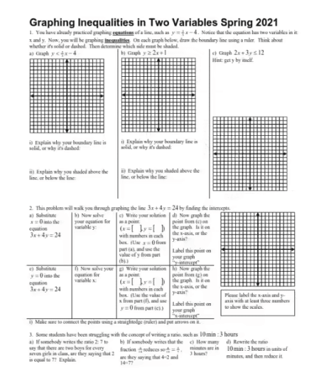 Get Your Students Graphing Inequalities with These Top Worksheets - The