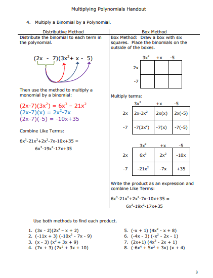 Top 5 Multiplying Polynomials Worksheet: Enhance Algebra Skills with