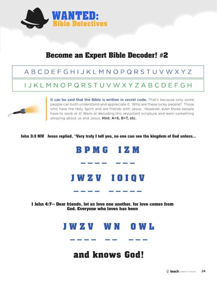 Bible Detective Printables for Kids 612 — Teach Sunday School Bible Detective Printables for Kids 612 — Teach Sunday School