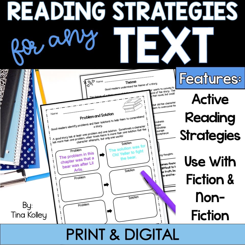 Free Reading Comprehension Tool Kit for Upper Elementary Students