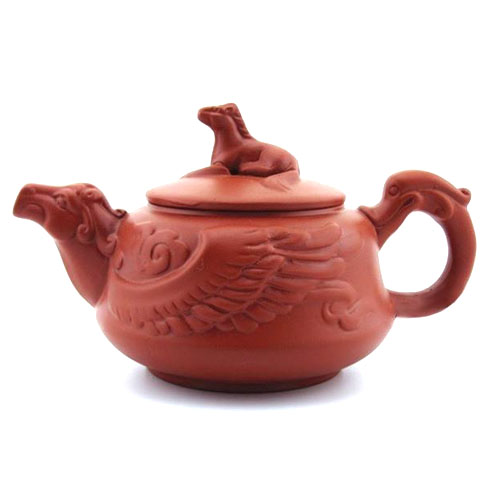 Winged Horse Design Purple Clay Teapot Tea&Coffee Place