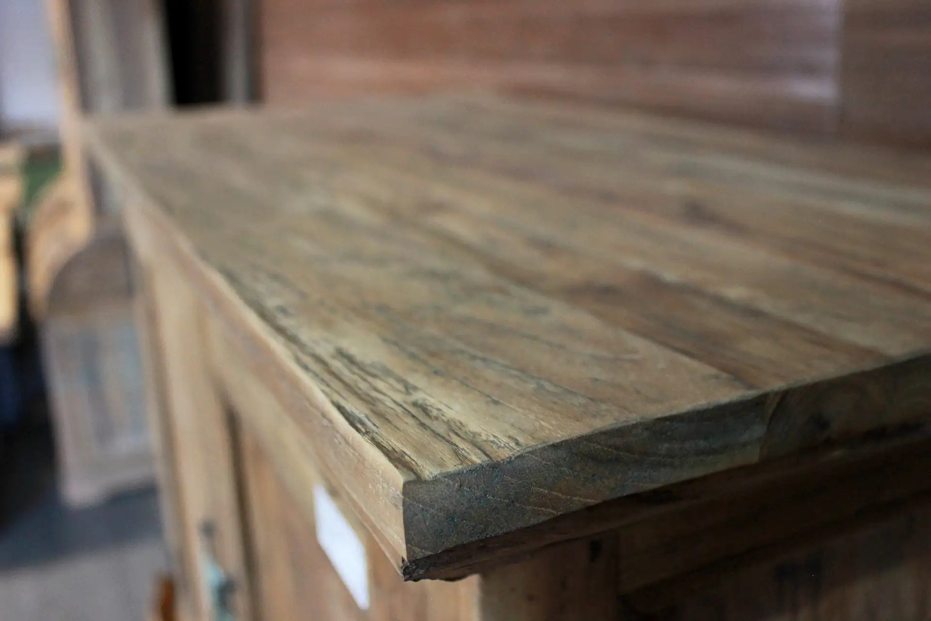 Cuci Pintu Angur 100L Old armoire murale fermée teck