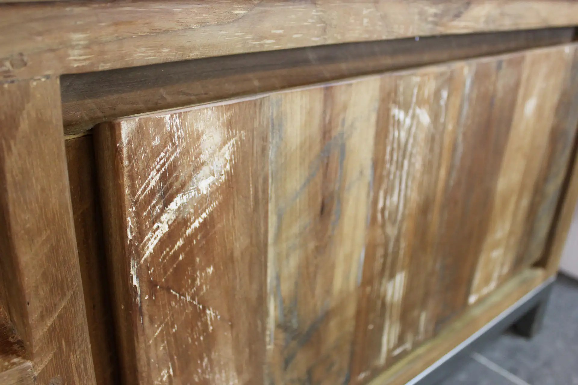 Teak Babut TV190250ML Old Teakholz Design TVMöbel + Metall