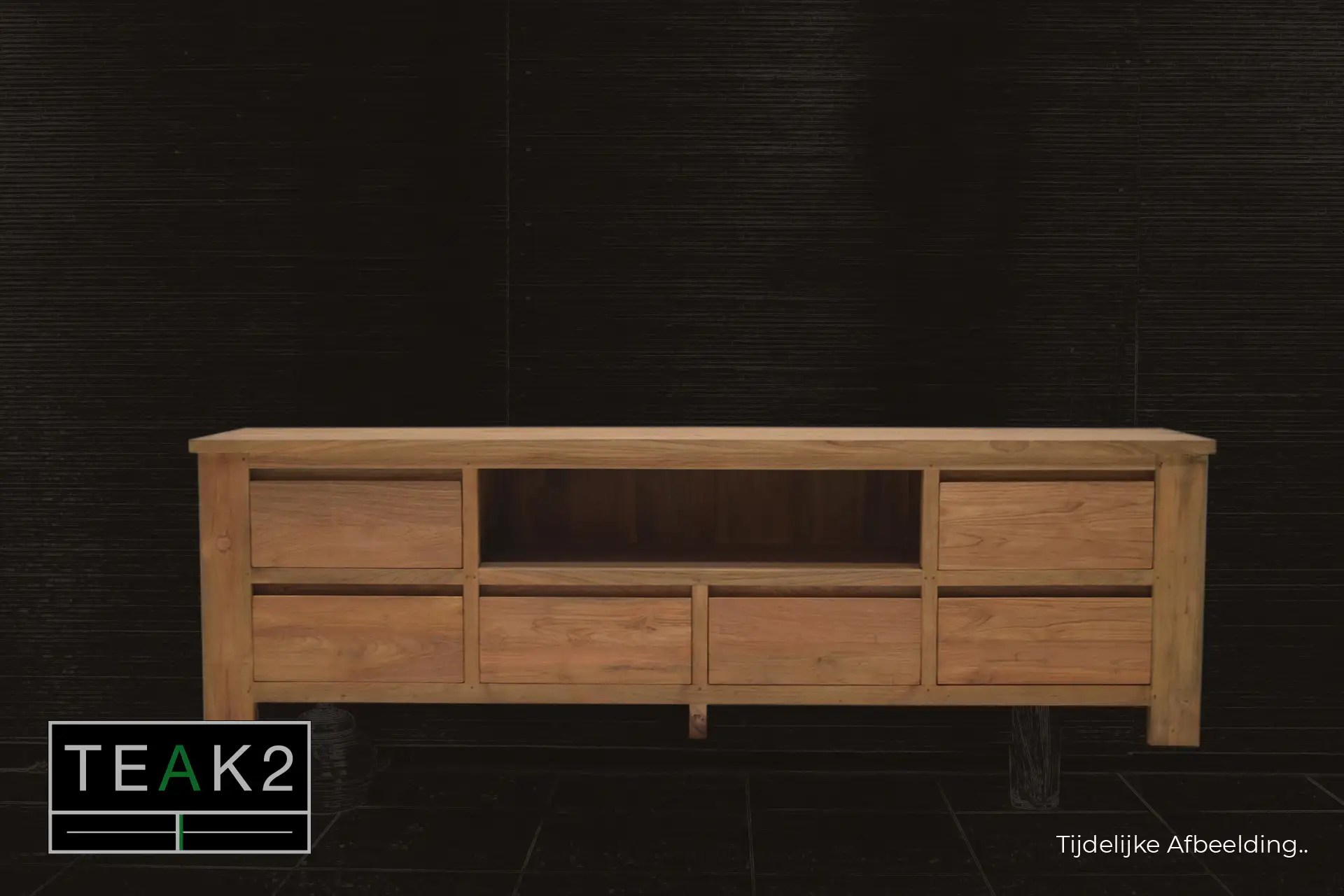 Teak Baru TV160300H Old teak Tv meubel modern met lades