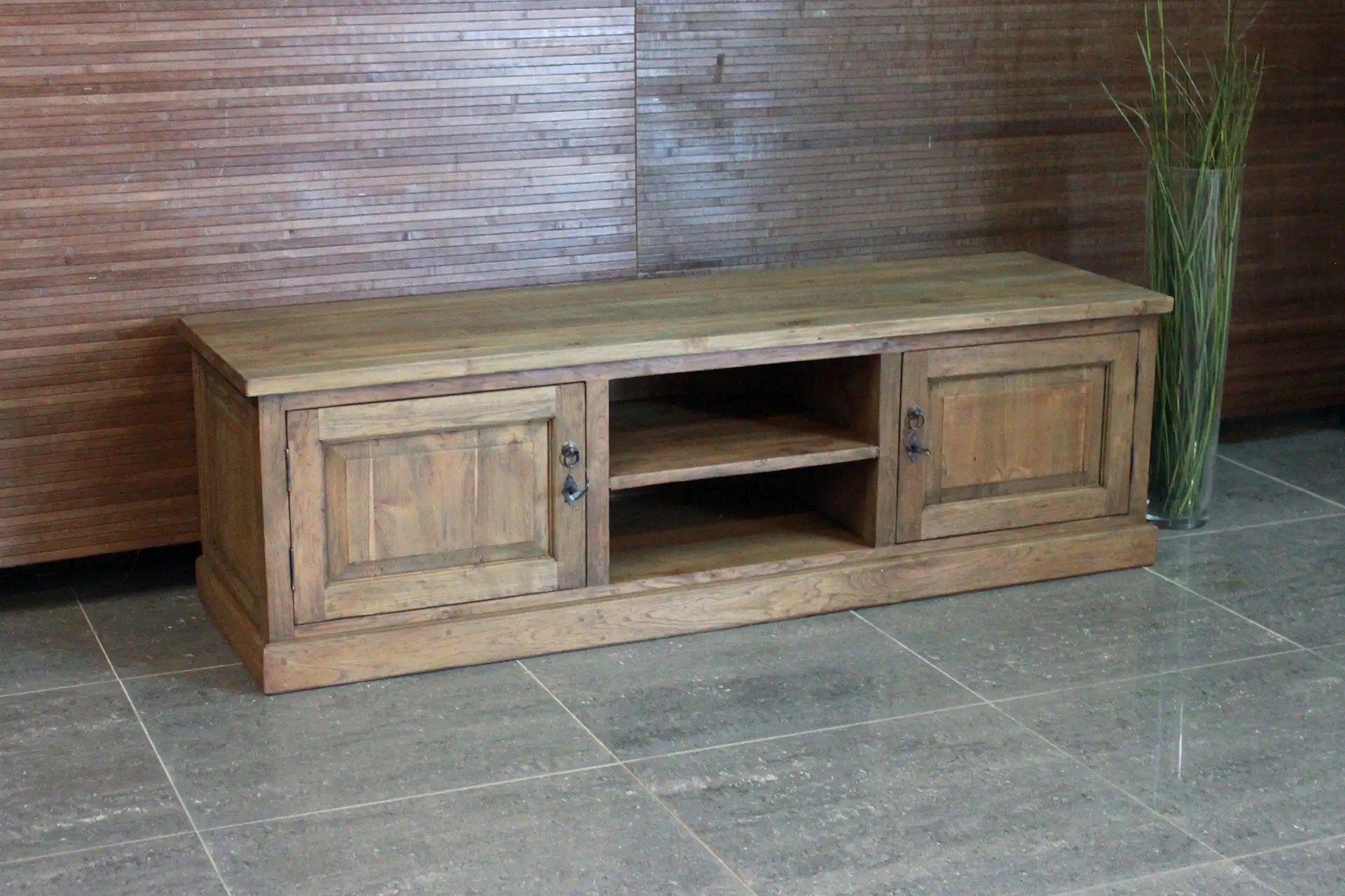 Teak Tanah TV145165L Old teakhouten Tv meubel landelijke stijl