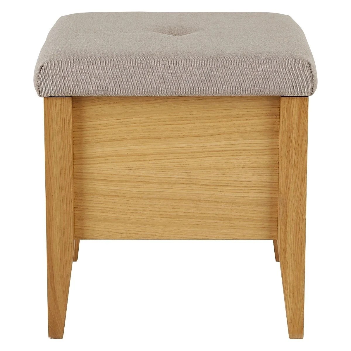 Buy Teak And Grey Upholstered Small Storage Stool Online TeakLab