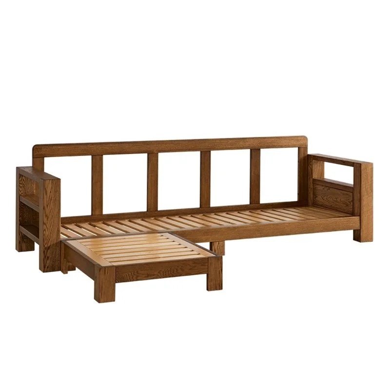 Buy Teak Wood Sectional Sofa Set (3 Seats+ Lounger) Online TeakLab