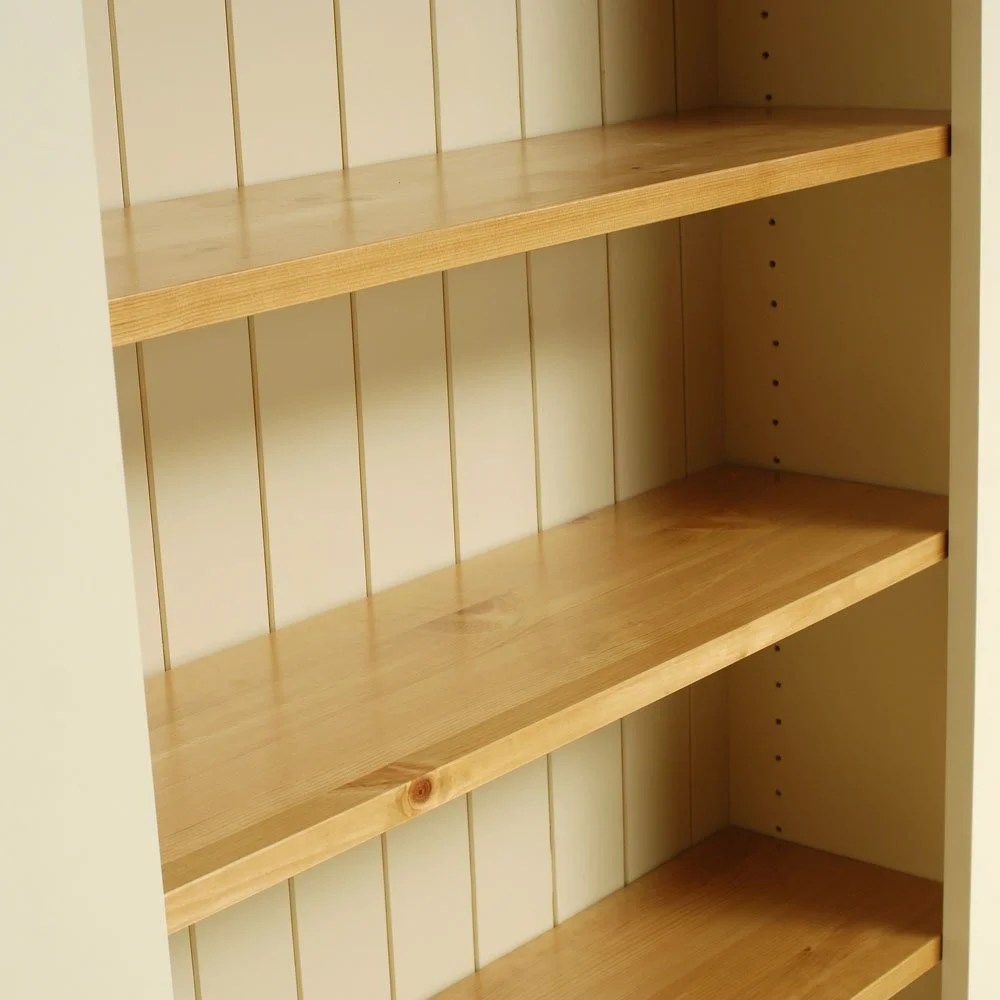 Buy Cream Tall Wide Bookcase Online TeakLab
