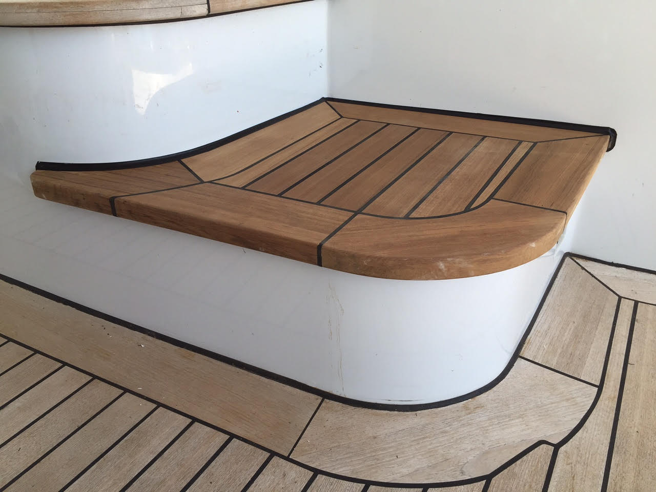 Teak Step Installation Teak Techs Marine Carpentry