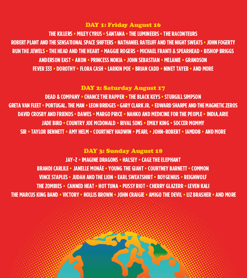 Woodstock Announces 50 Year Anniversary Lineup Tealcheese