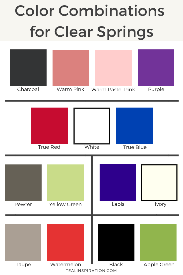 Color Combinations for Clear Springs Teal Inspiration