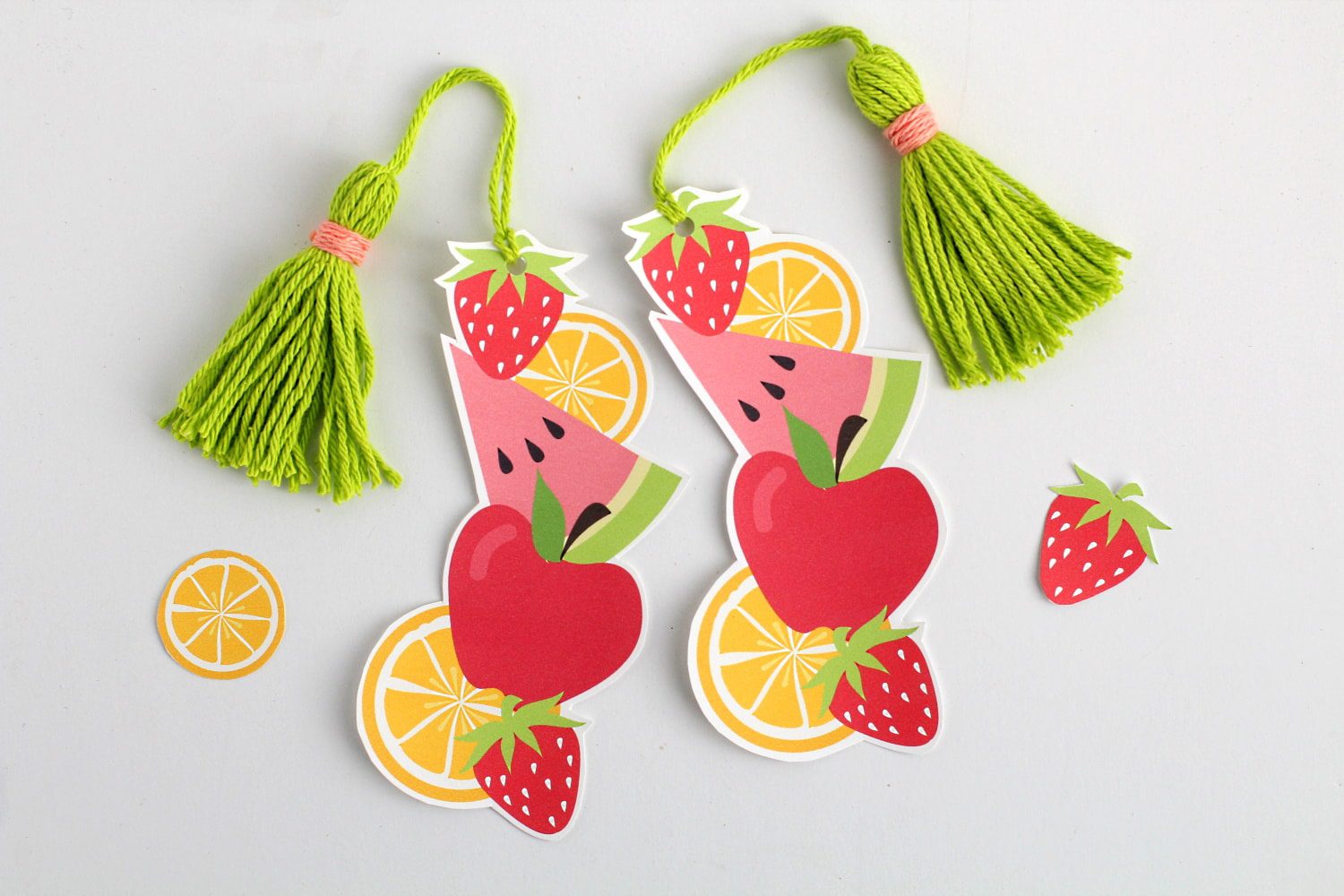 DIY Fruit Bookmark Free Printable Template