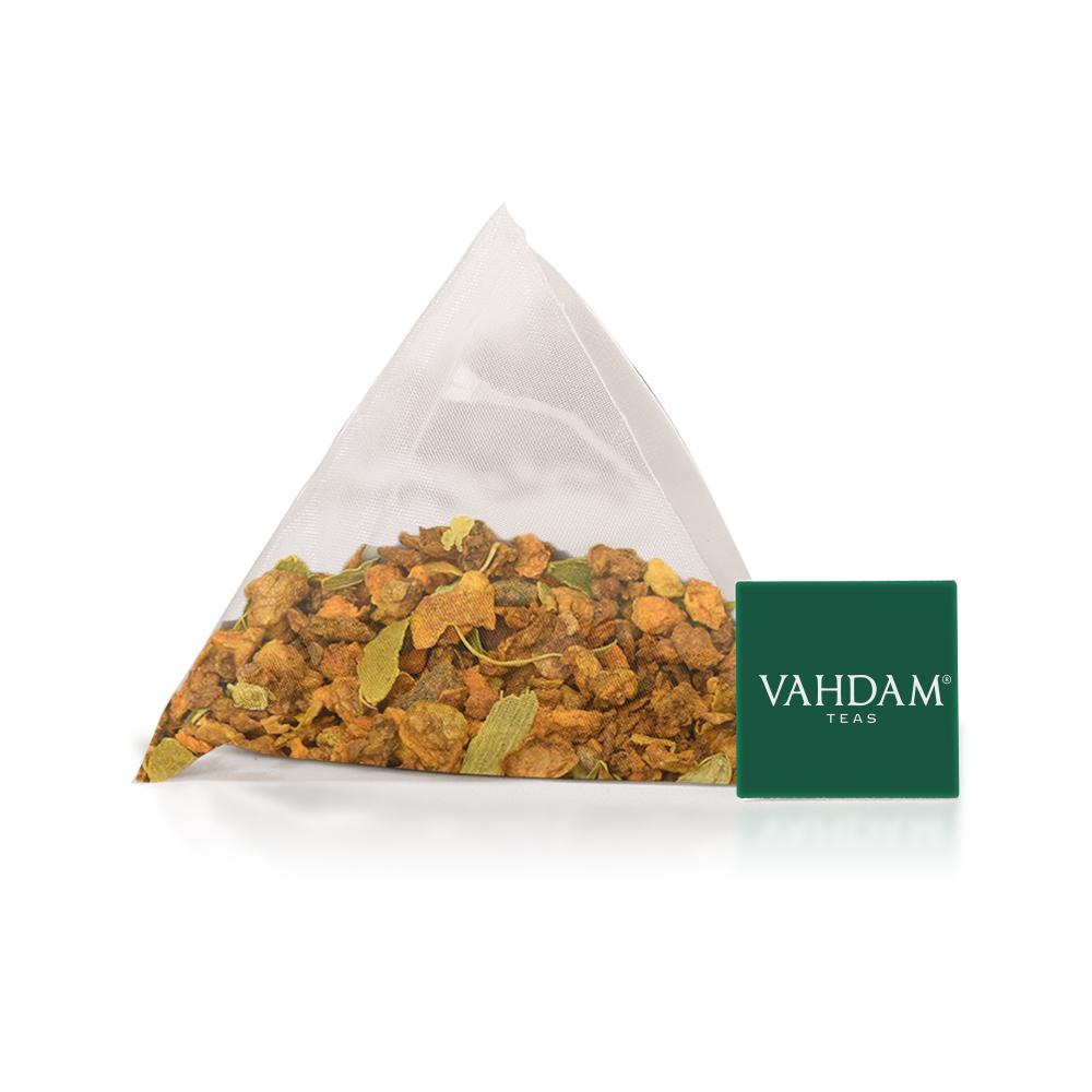 Turmeric Spiced Herbal Tea Tisane 100 Tea Bags Vahdam Tea