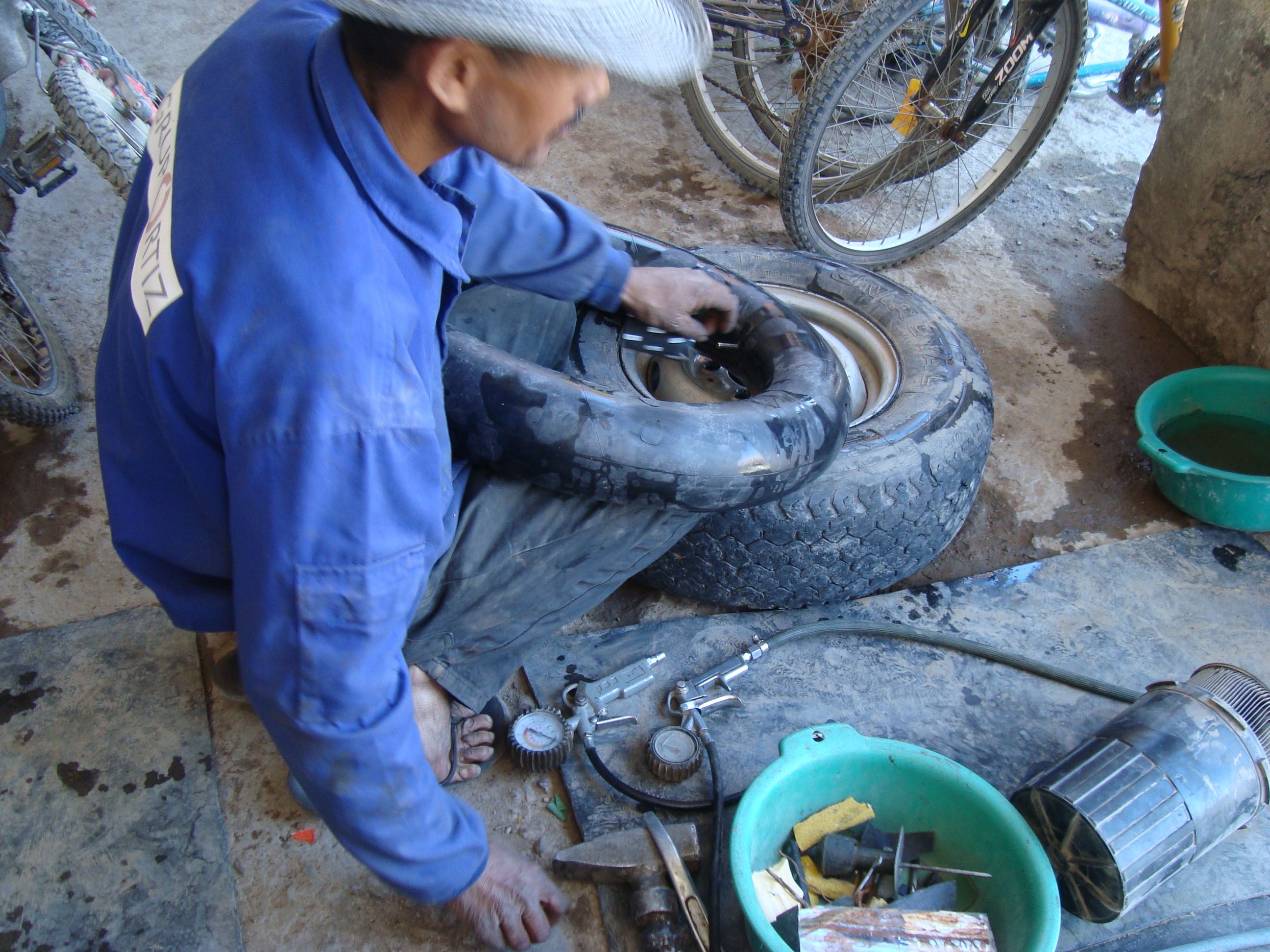 Réparation des chambres à air