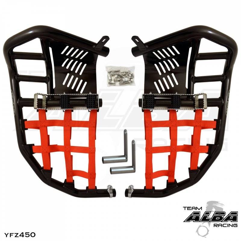 ARMAT Yamaha Banshee YFZ 350 Pro Peg Nerf Bars (all years) Alba Racing