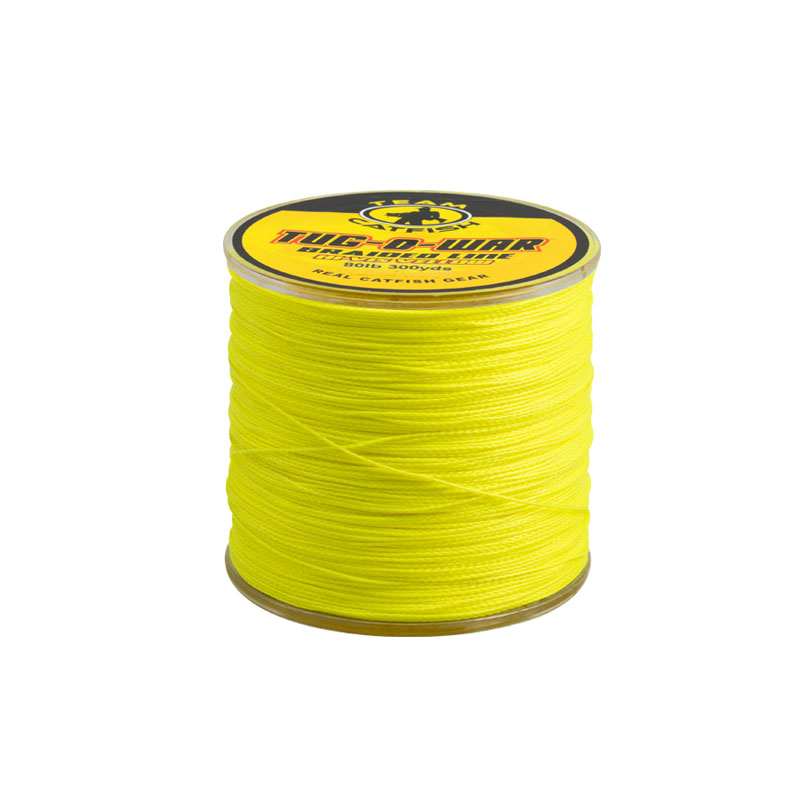 Yellow Braided Fishing Line 300 Yd Spool Team Catfish