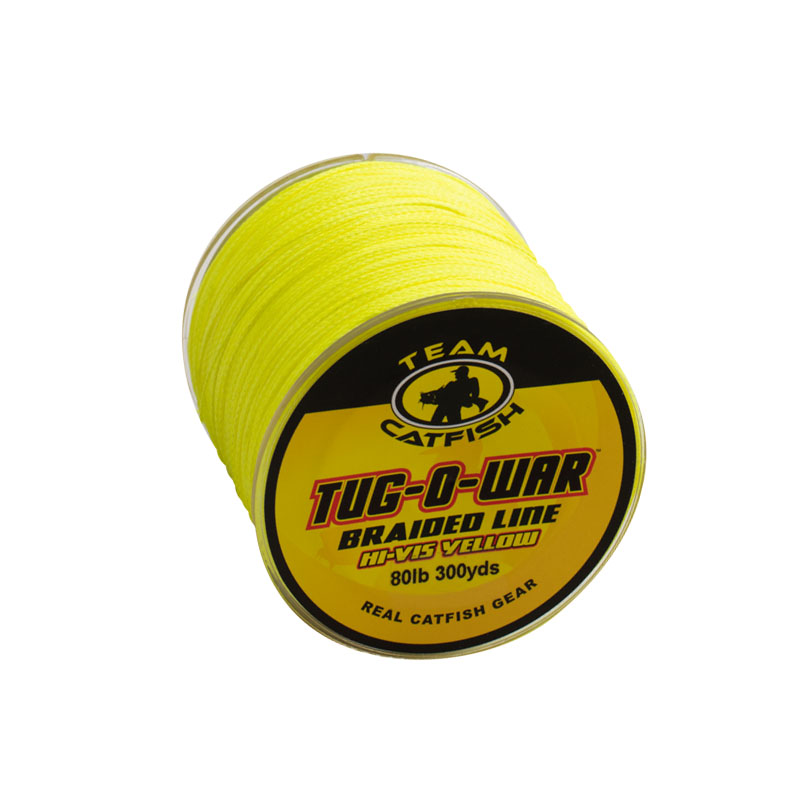 Yellow Braided Fishing Line 300 Yd Spool Team Catfish