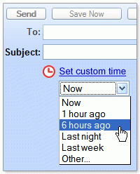 Custom Time from Gmail